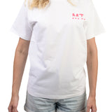 MT | White T-Shirt | Pink Logo | Adults
