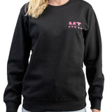 MT | Black Crewneck | Pink Logo | Adults