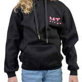 MT | Black Hoodie | Pink Logo | Kids